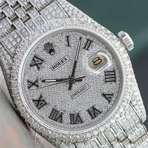 rolex iced out diamond